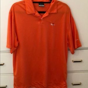 Orange Nike golf shirt